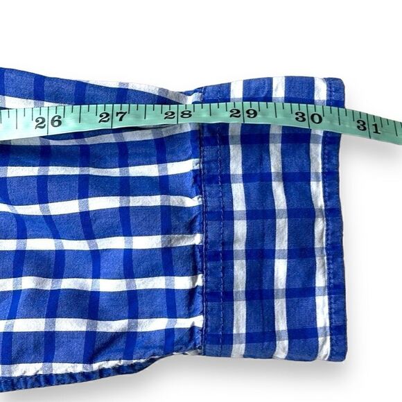 Lucky Brand Shirt Mens Medium M Blue Gingham Classic Long Sleeve Button Down - Picture 10 of 10